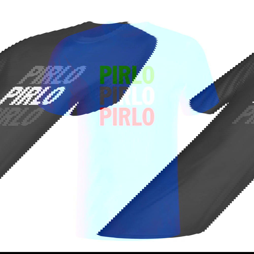 Andrea Pirlo Italy Player Flag T-shirt (blue)