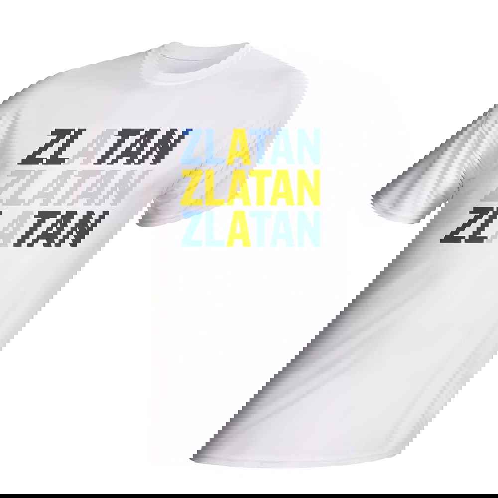 Zlatan Ibrahimovic Sweden Player Flag T-shirt (white)
