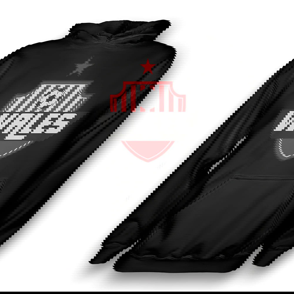 Wales Country Logo Hoody (black) - Kids