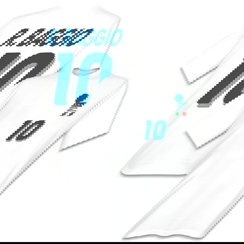 Roberto Baggio Italy 1994 Away T-Shirt (White)