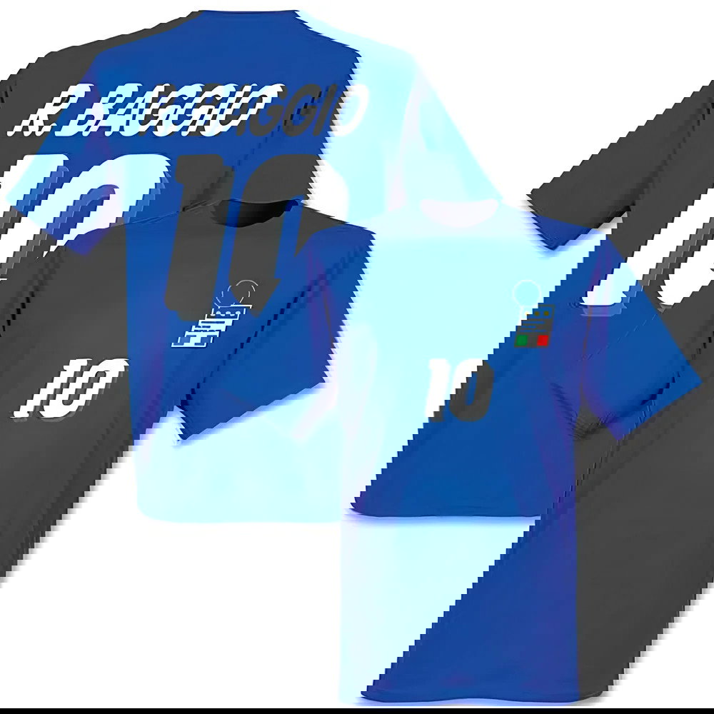 Roberto Baggio Italy 1994 Home T-Shirt (Blue)