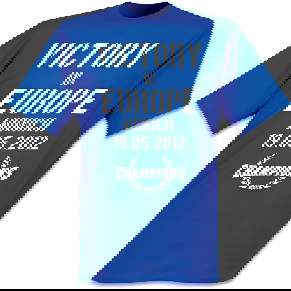 2012 Chelsea Victory in Europe T-Shirt (Blue)