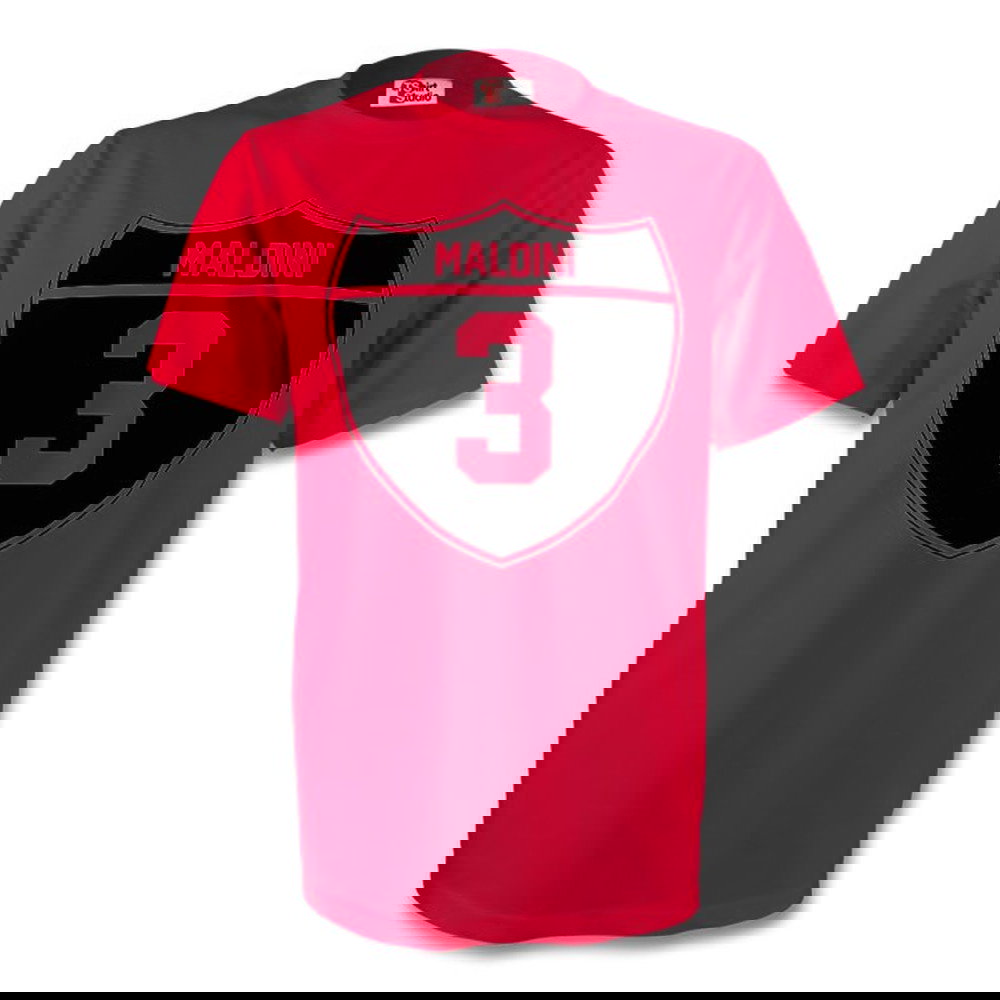 Paolo Maldini Ac Milan Crest Tee (red) - Kids