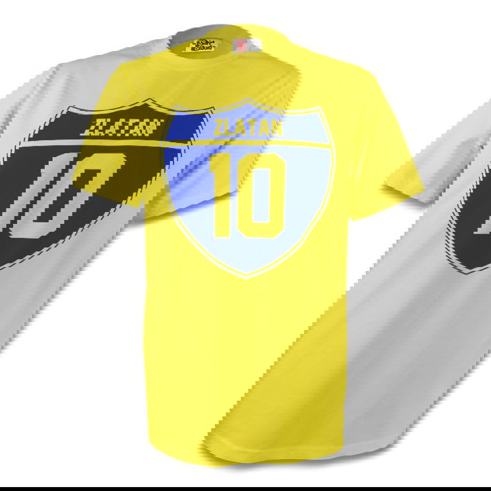 Zlatan Ibrahimovic Sweden Crest Tee (yellow) - Kids