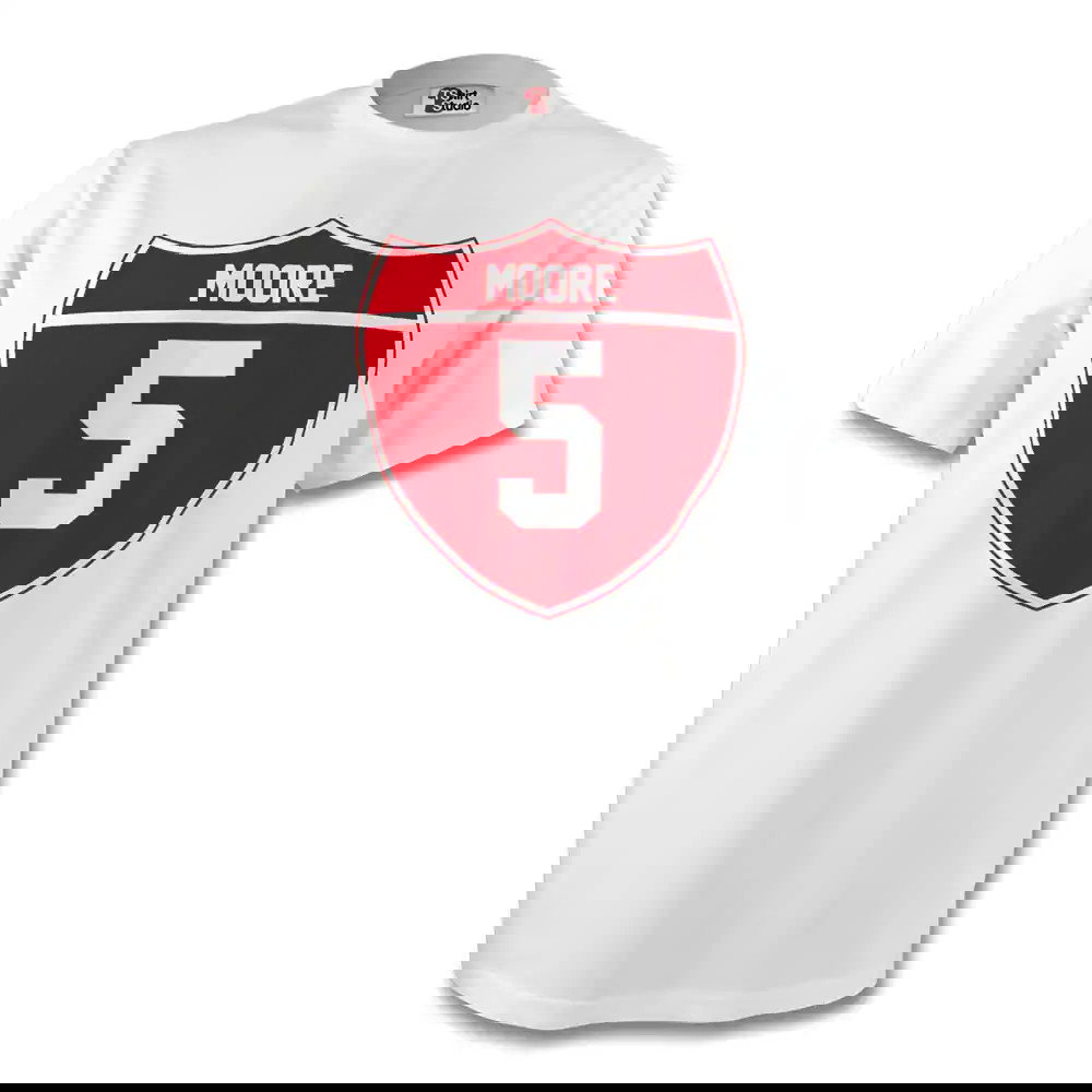 Bobby Moore England Crest Tee (white) - Kids