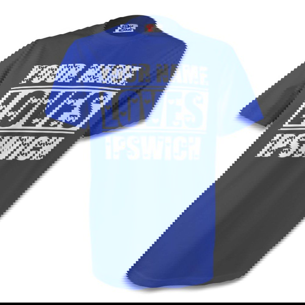 Your Name Loves Ipswich T-shirt (blue)