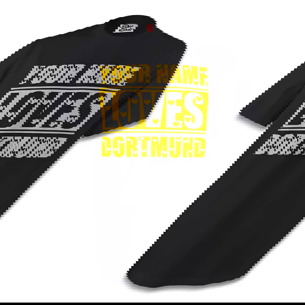 Your Name Loves Dortmund T-shirt (black)