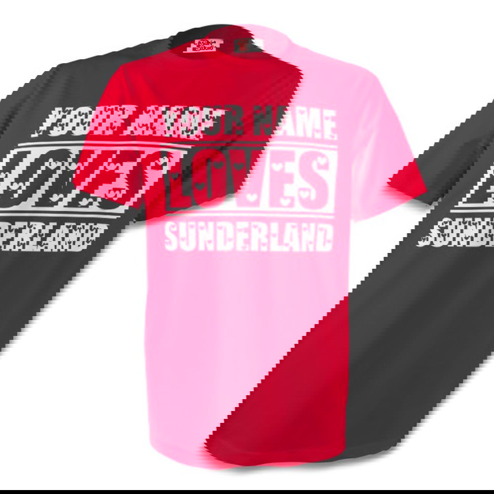 Your Name Loves Sunderland T-shirt (red)
