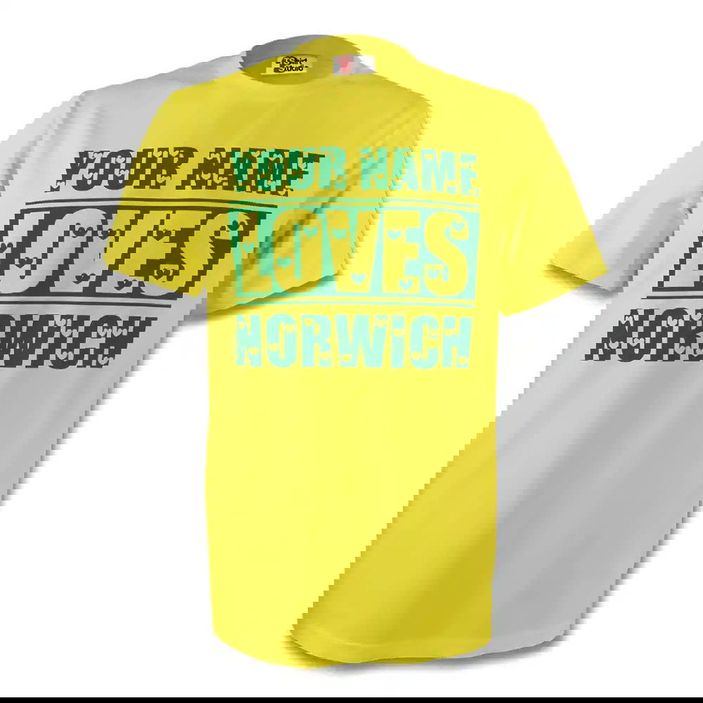 Your Name Loves Norwich T-shirt (yellow)