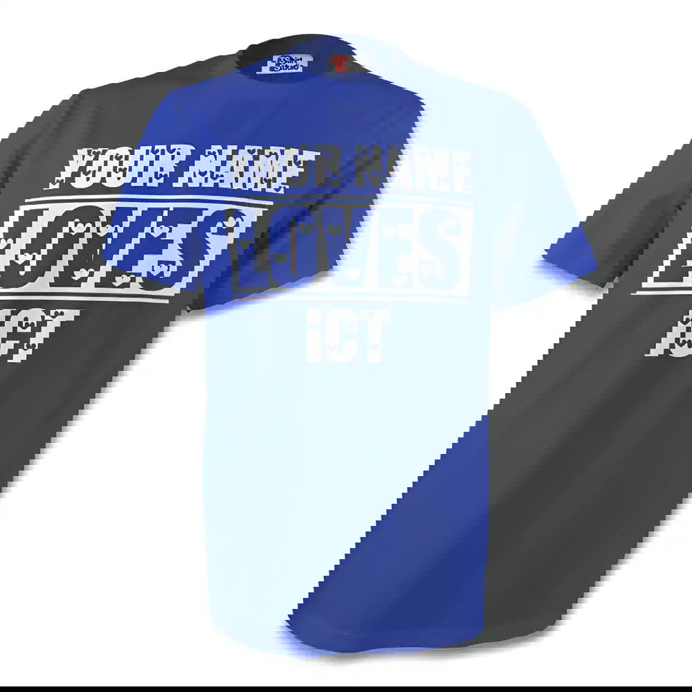 Your Name Loves Ict T-shirt (blue)