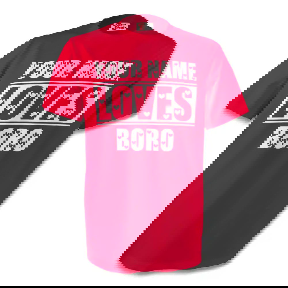Your Name Loves Boro T-shirt (red)