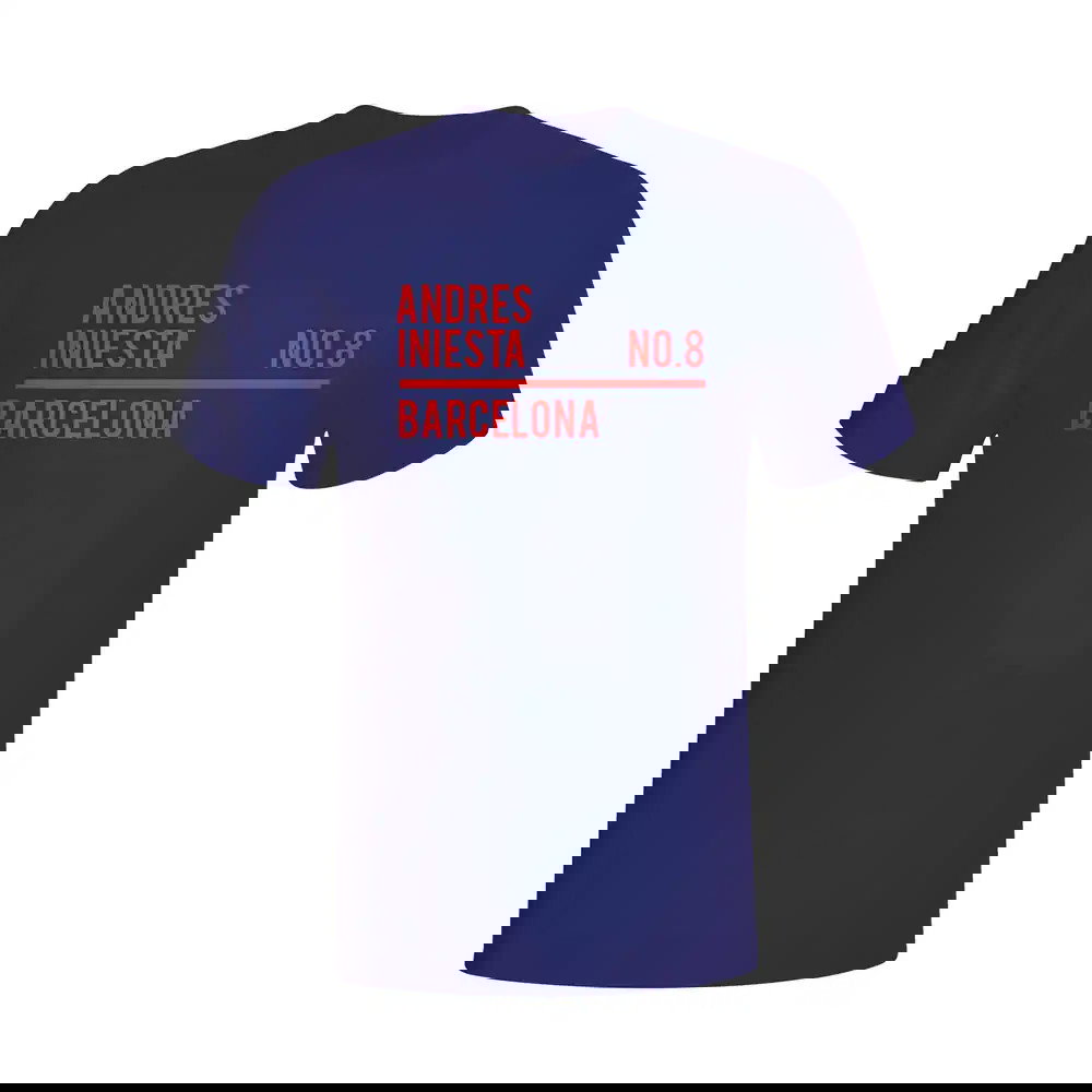 Andres Iniesta Barcelona Squad T-shirt (navy)