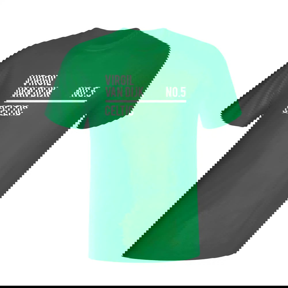 Virgil Van Dijk Celtic Squad T-shirt (green)