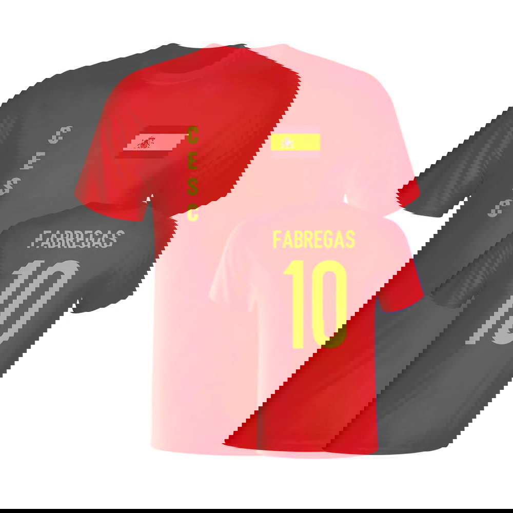 Cesc Fabregas Spain Flag T-shirt (red)