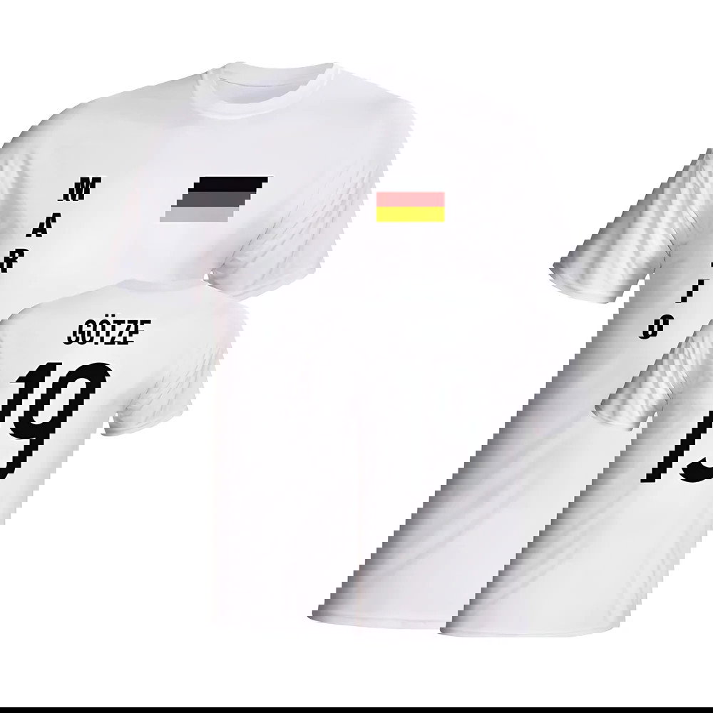 Mario Gotze Germany Flag T-shirt (white)