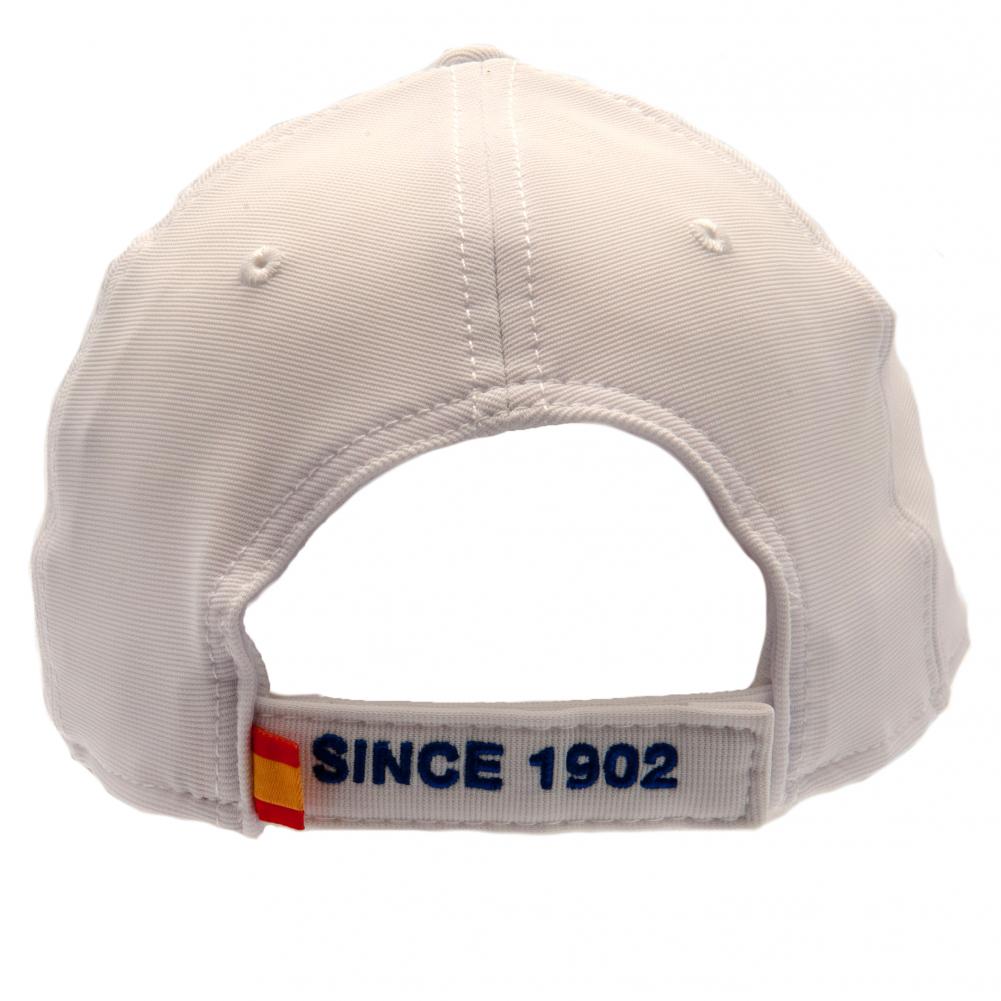 Real Madrid CF White Debossed Cap
