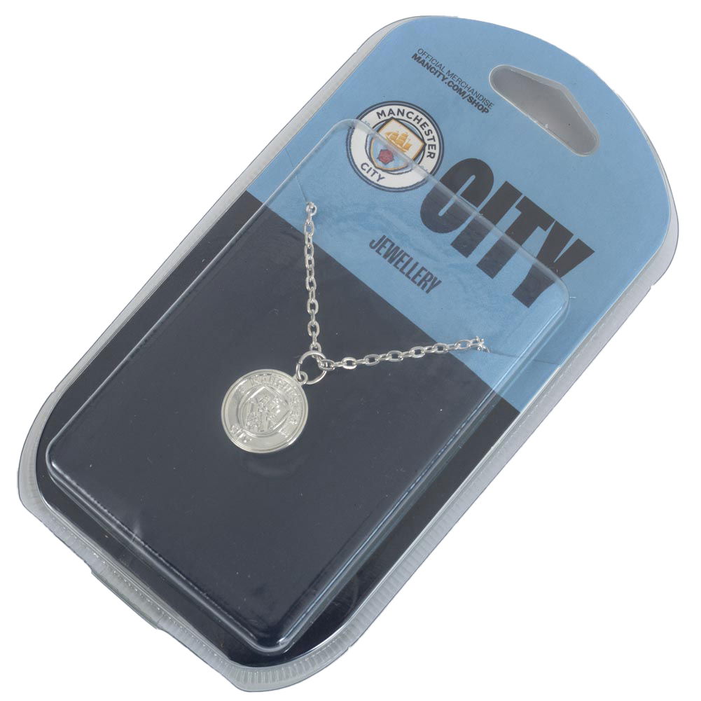 Manchester City FC Silver Plated Pendant & Chain