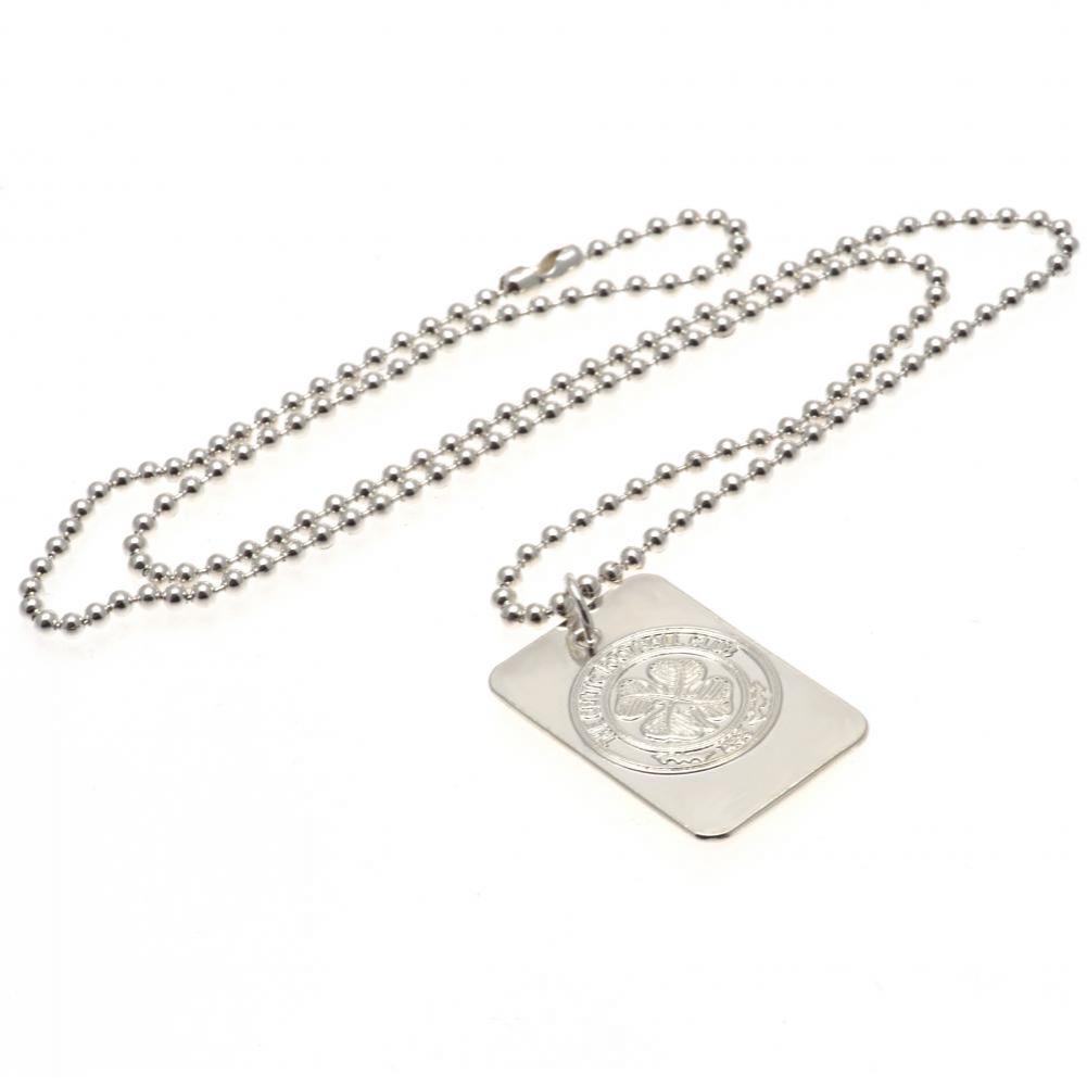 Celtic FC Silver Plated Dog Tag & Chain