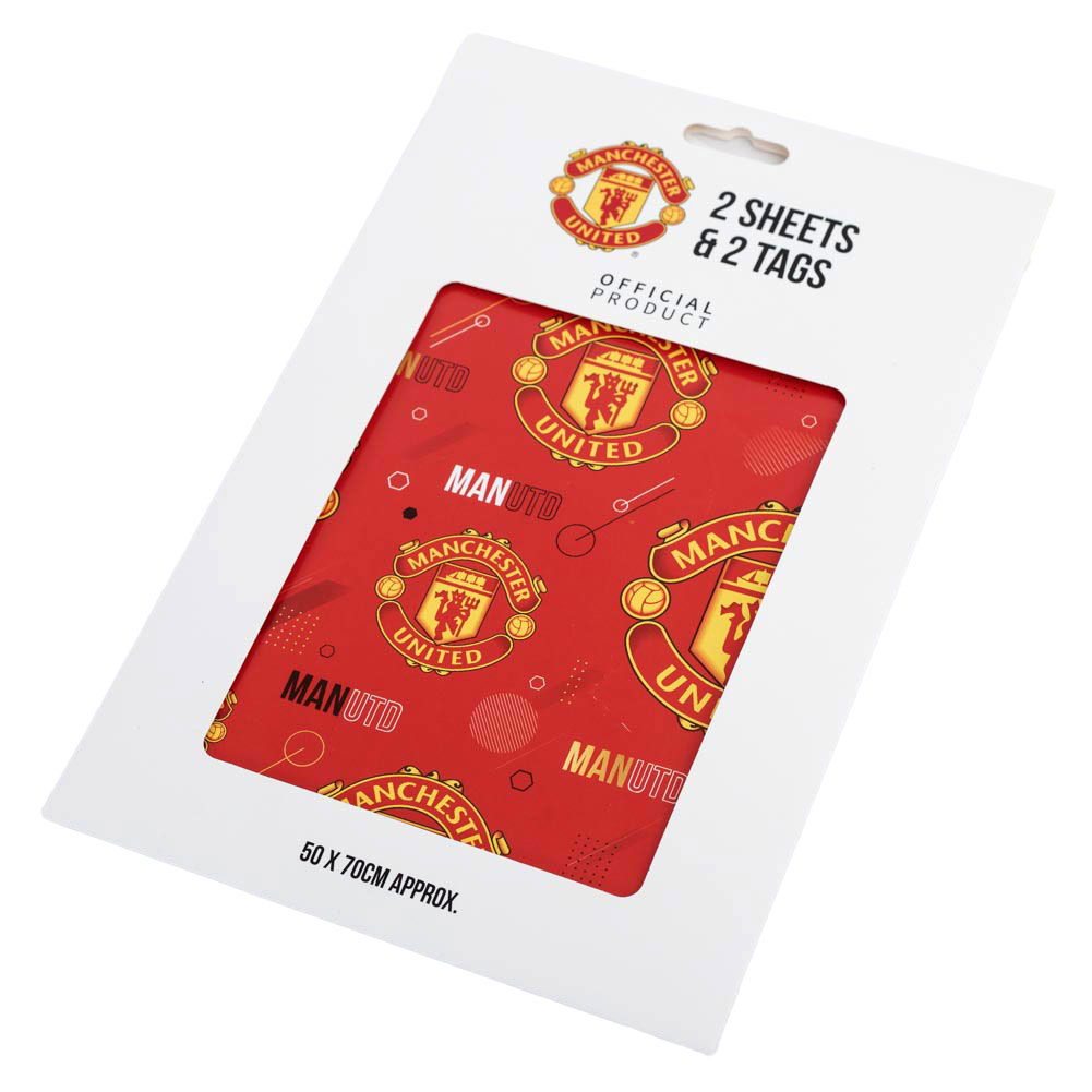 Manchester United FC Text Gift Wrap