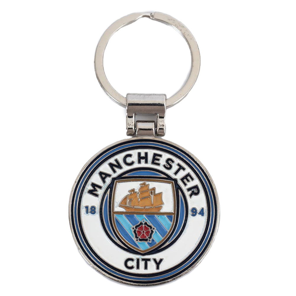 Manchester City FC Boxed Crest Keyring