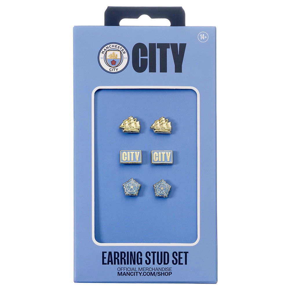Manchester City FC Stud Earring Set