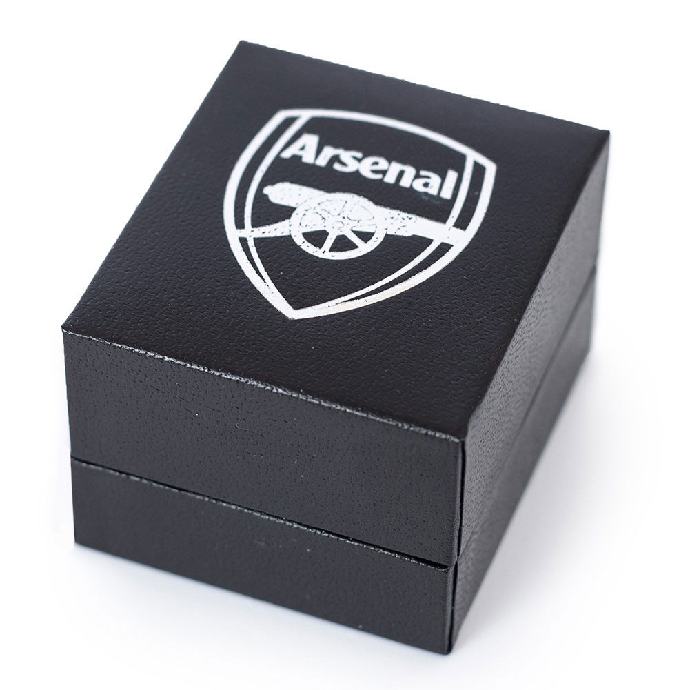 Arsenal FC 18ct Gold Plated on Silver Text Ring - V