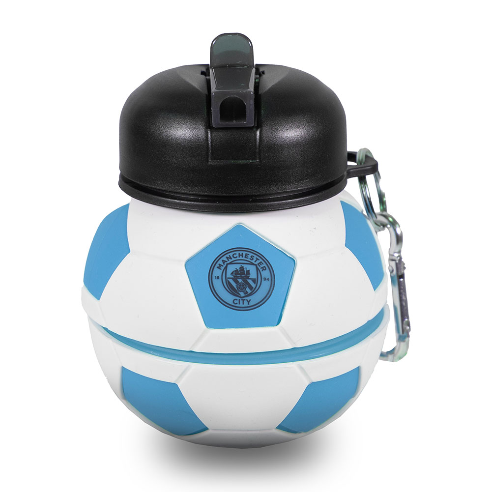 Manchester City FC Collapsible Football Drinks Bottle