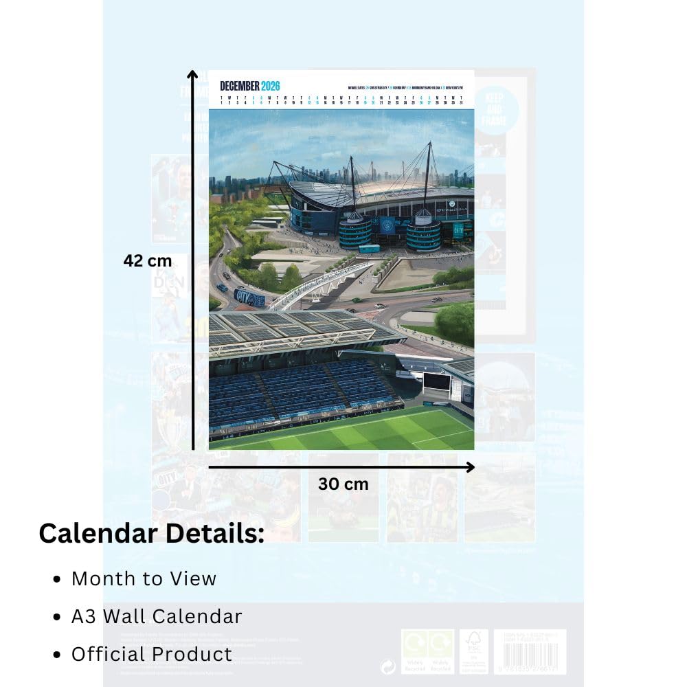 Manchester City FC Deluxe Calendar 2026