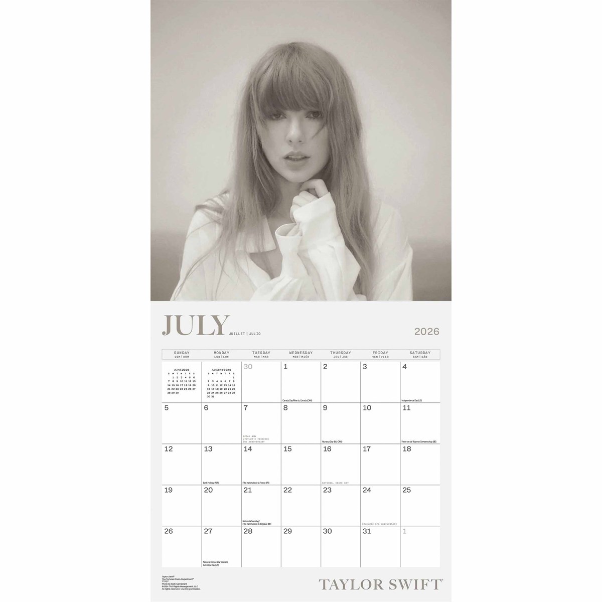 Taylor Swift Square Calendar 2026
