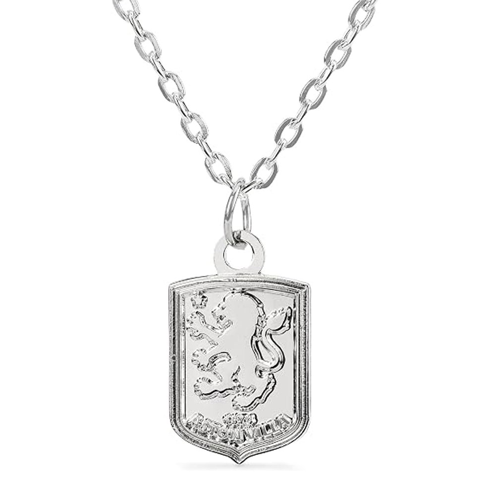 Aston Villa FC Silver Plated Boxed Crest Pendant