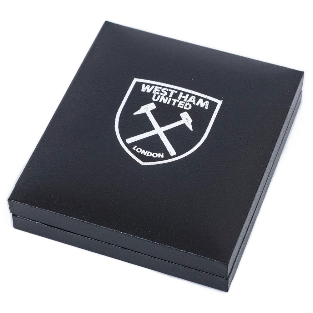 West Ham United FC Silver Plated Boxed Hammers Pendant