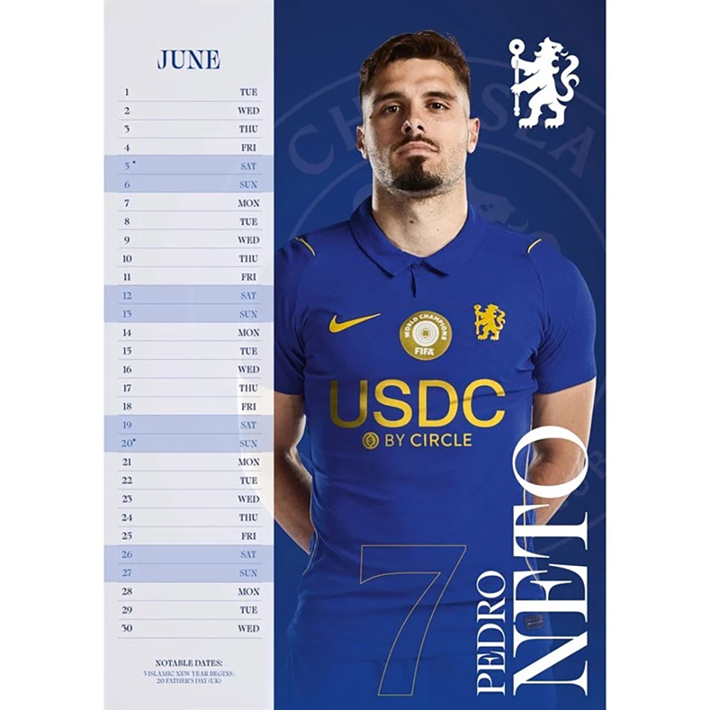 Chelsea FC A3 Calendar 2027