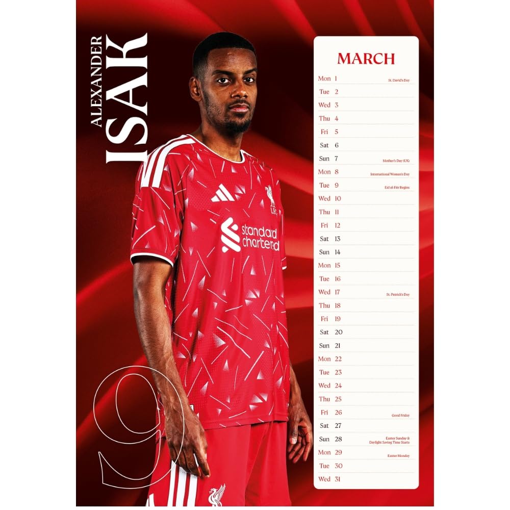 Liverpool FC A3 Calendar 2027