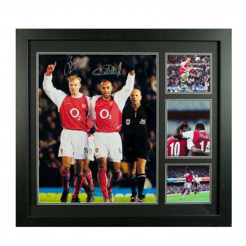 Arsenal FC Bergkamp &amp; Henry Signed Framed Print