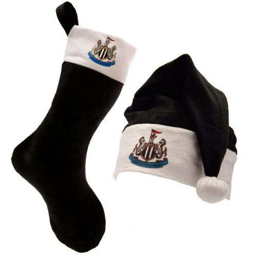 Newcastle United FC Santa Hat &amp; Stocking Set