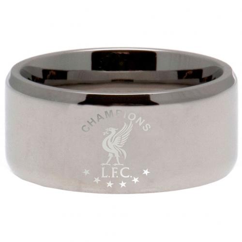 Liverpool FC Champions Of Europe Band Ring Small