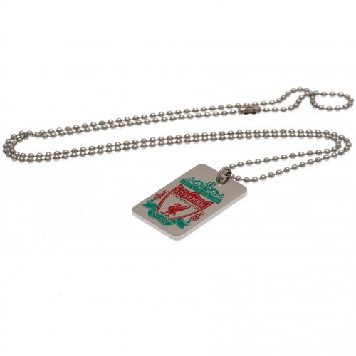 Liverpool FC Enamel Crest Dog Tag &amp; Chain