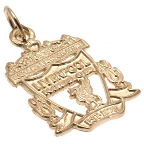 Liverpool FC 9ct Gold Pendant Crest Medium