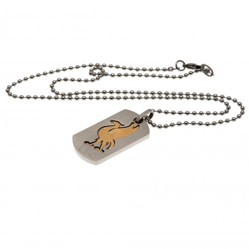 Liverpool FC Bi Colour Cut Out Dog Tag &amp; Chain
