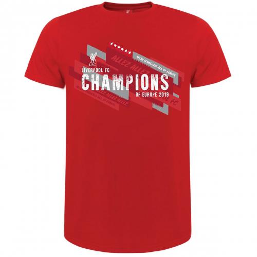 Liverpool FC Champions Of Europe T Shirt Mens L