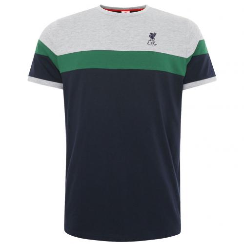 Liverpool FC Retro Panel T Shirt Mens Navy M