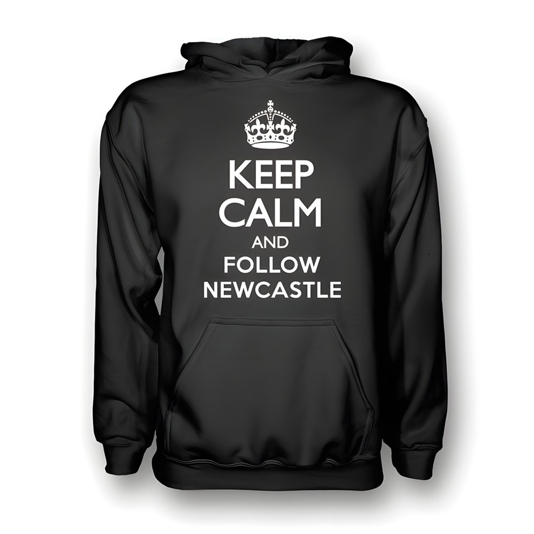 Keep Calm And Follow Newcastle Hoody (Black) - Kids