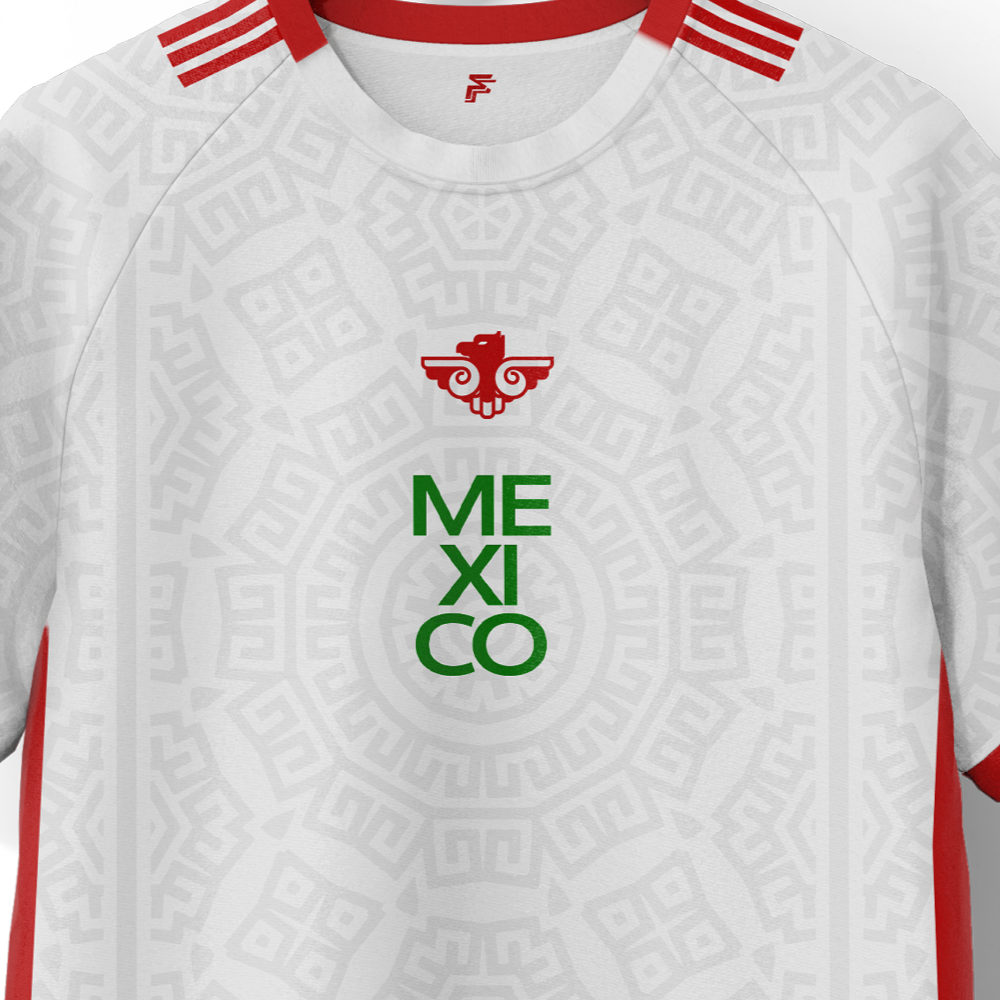 Mexico Aguila Supporter Jersey (White) Adult Short Sleeve