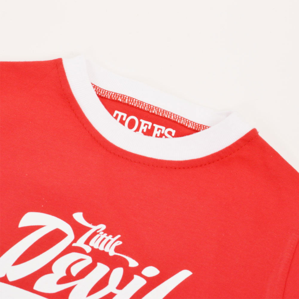 Kids Little Devil - Red/White Ringer