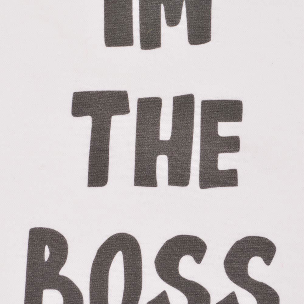 Kids I'm The Boss - White/Black Ringer