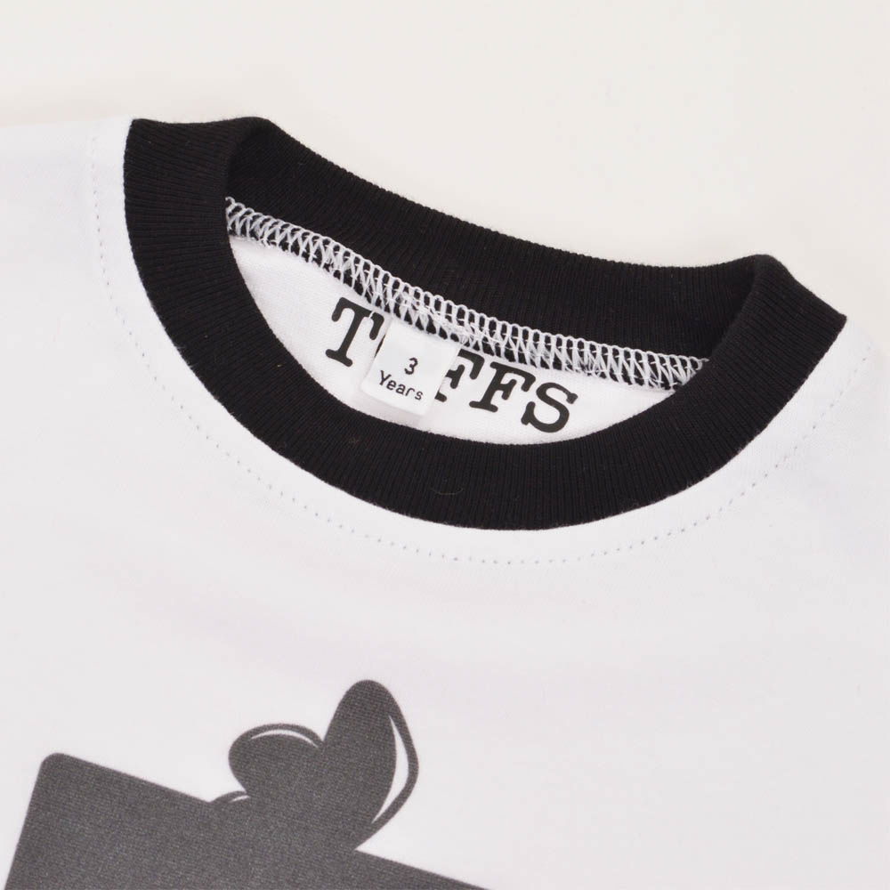 Kids Newcastle - White/Black Ringer