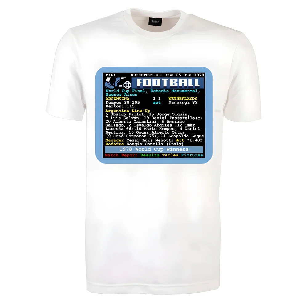 1978 World Cup Final Argentina v Netherlands Retrotext T-Shirt