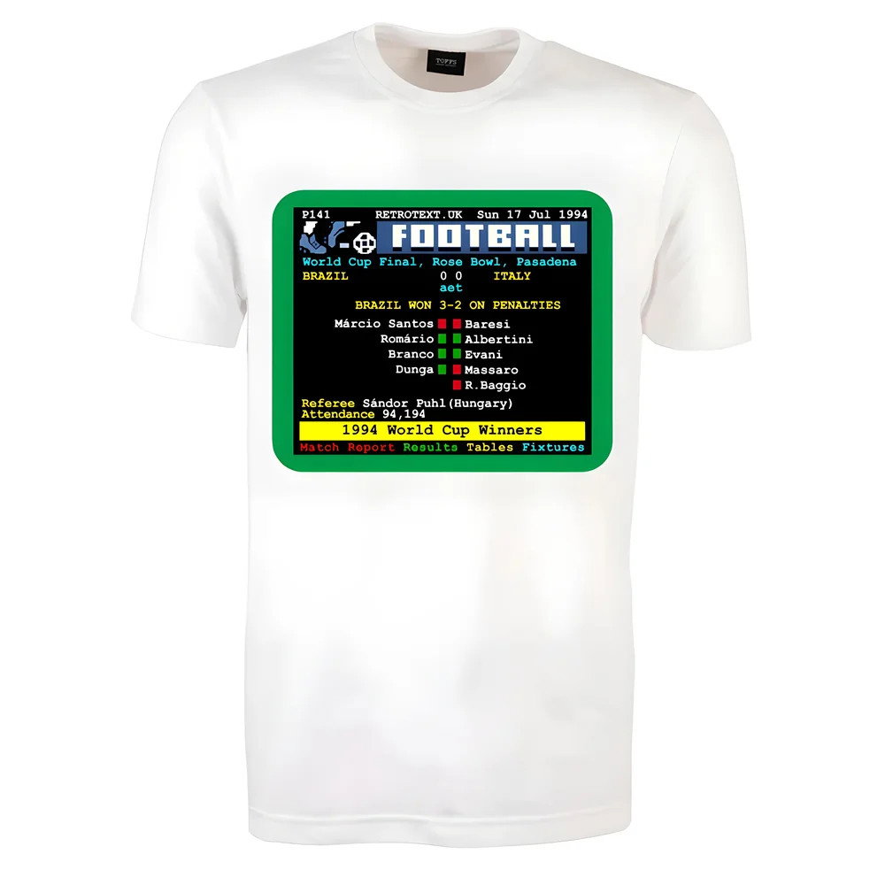 1994 World Cup Final Brazil v Italy Retrotext T-Shirt