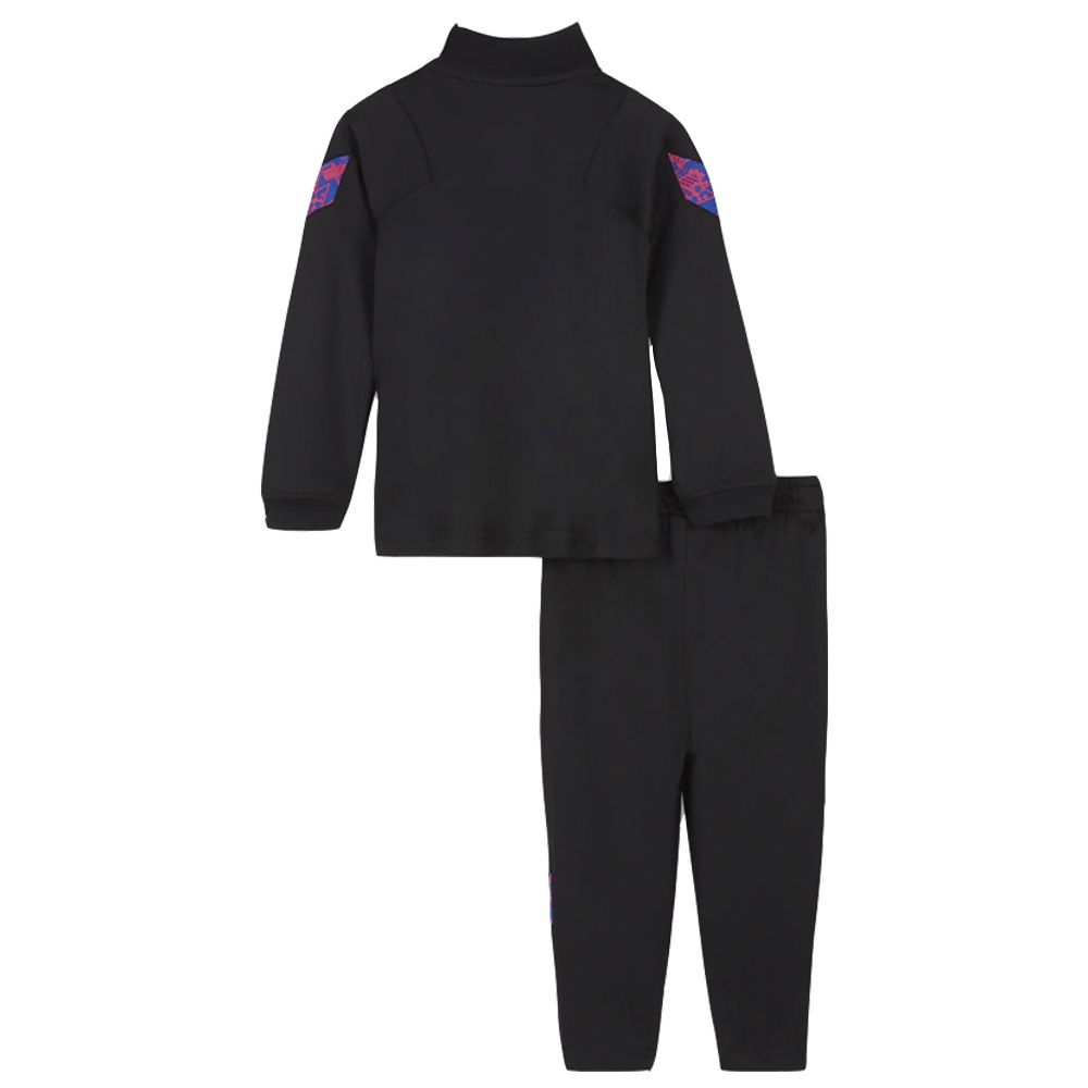 2020-2021 Barcelona Strike Tracksuit (Black/Royal) - Kids