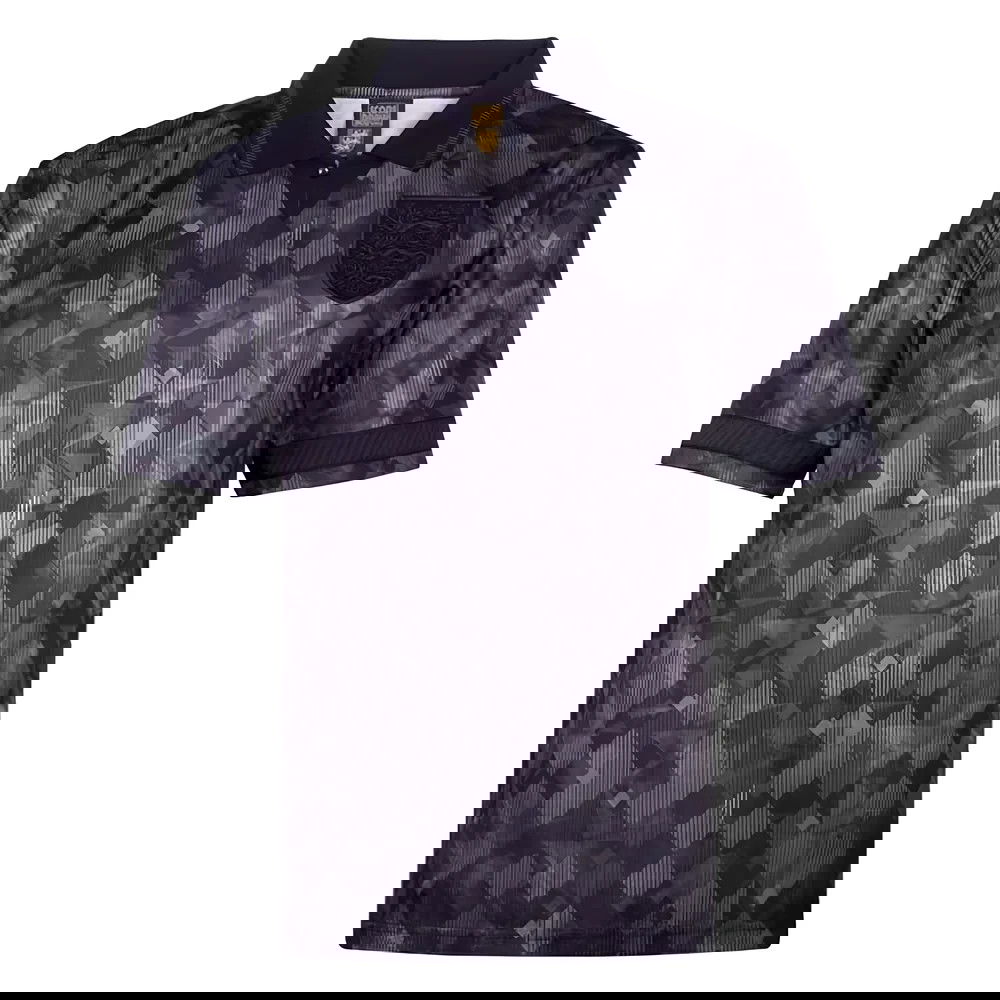 England 1990 Black Out Retro Football Shirt (Ferdinand 5)